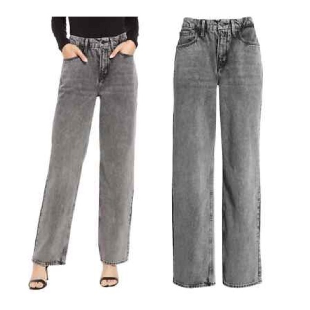GOOD AMERICAN Good 90’s Grey Baggy Jeans